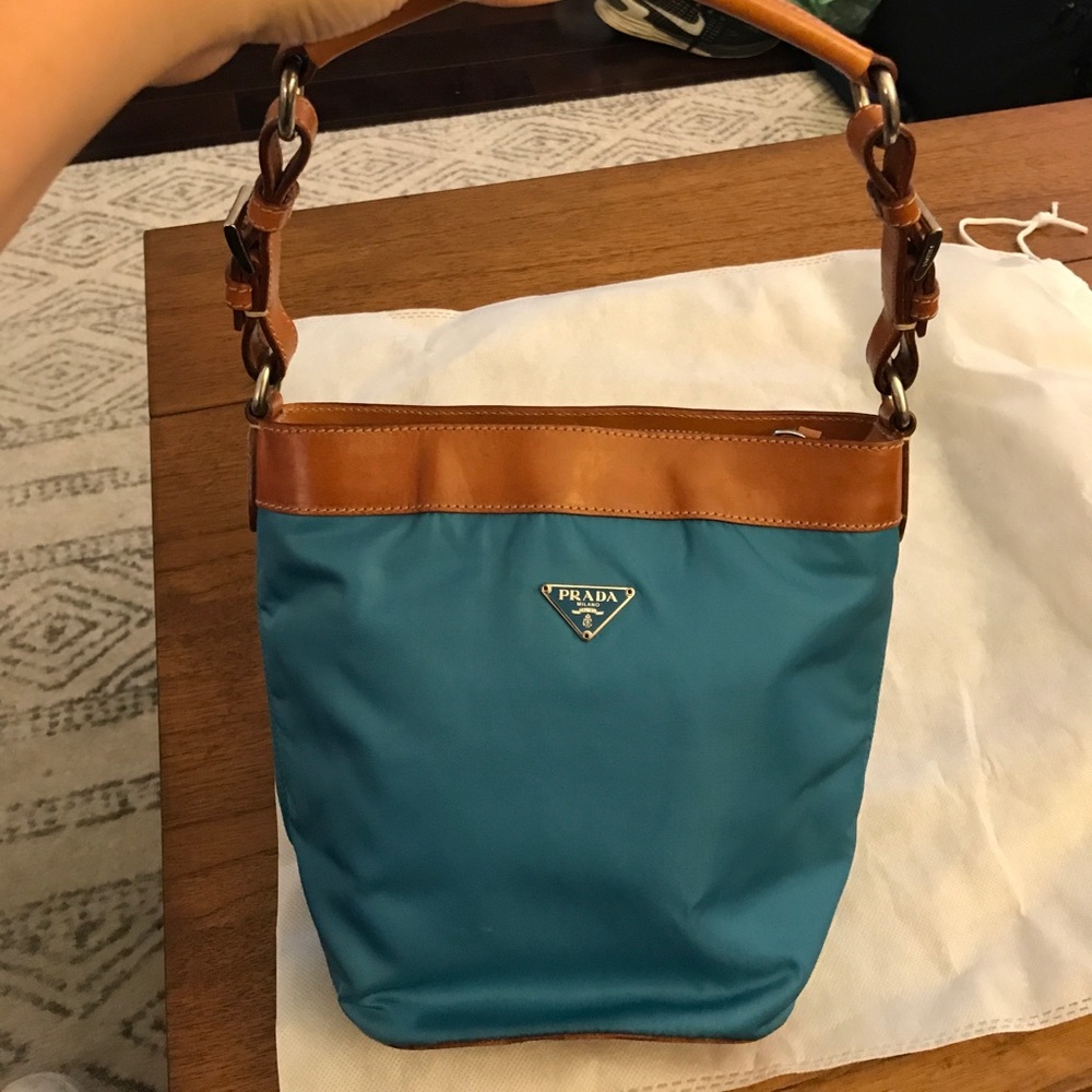 Prada cerulean Blue small bag