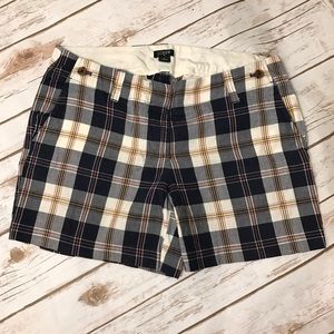 J. Crew blue plaid shorts