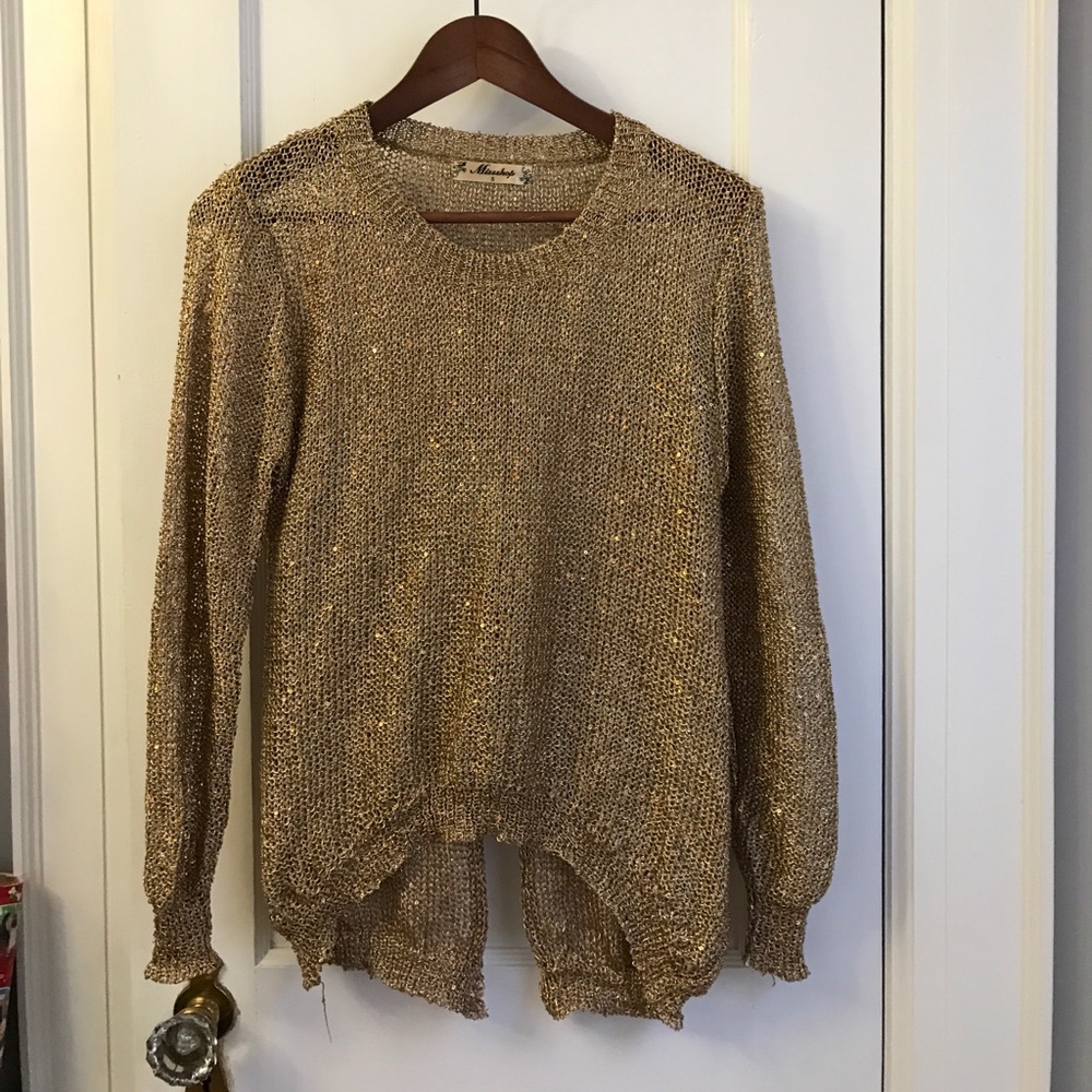 Shimmery gold sweater