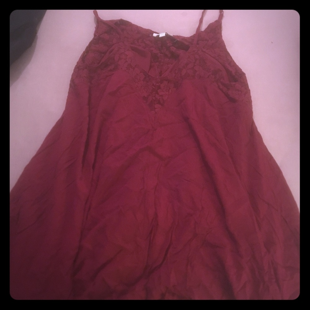 Burgundy Shift Dress