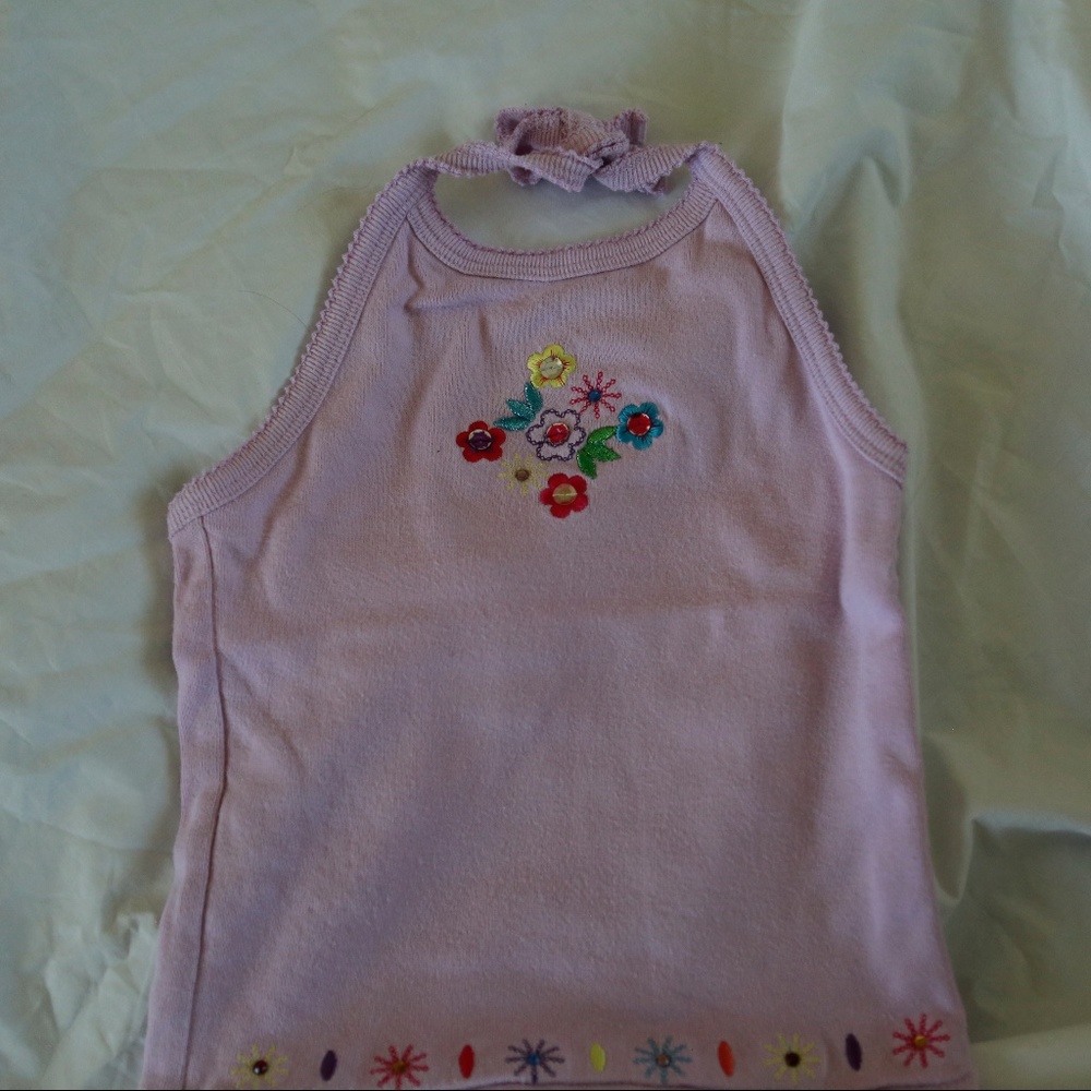 GAP Girl's Pink Flower Tank Top
