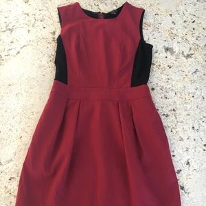 Red and black dress