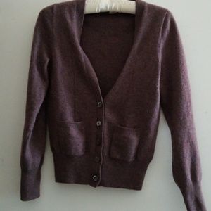 J.crew Italian 100% cashmere v neck button cardiga