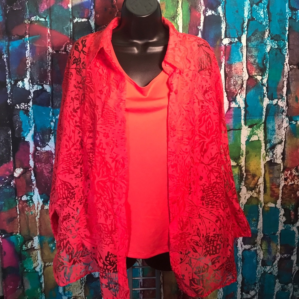 Alfred Angelo lace button down plus size blouse