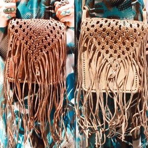 Braided Handmade Genuine Leather Fringe Bag HM0024•Host Pick