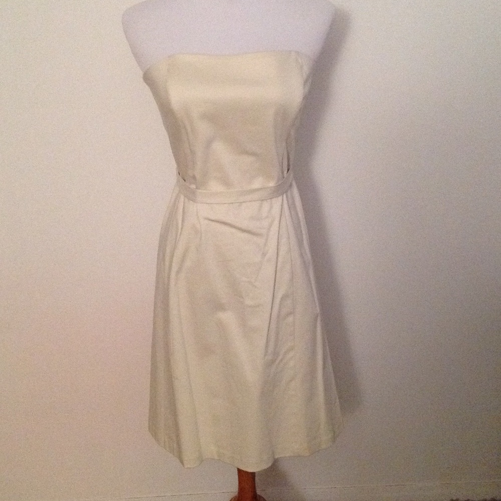 Off white strapless dress