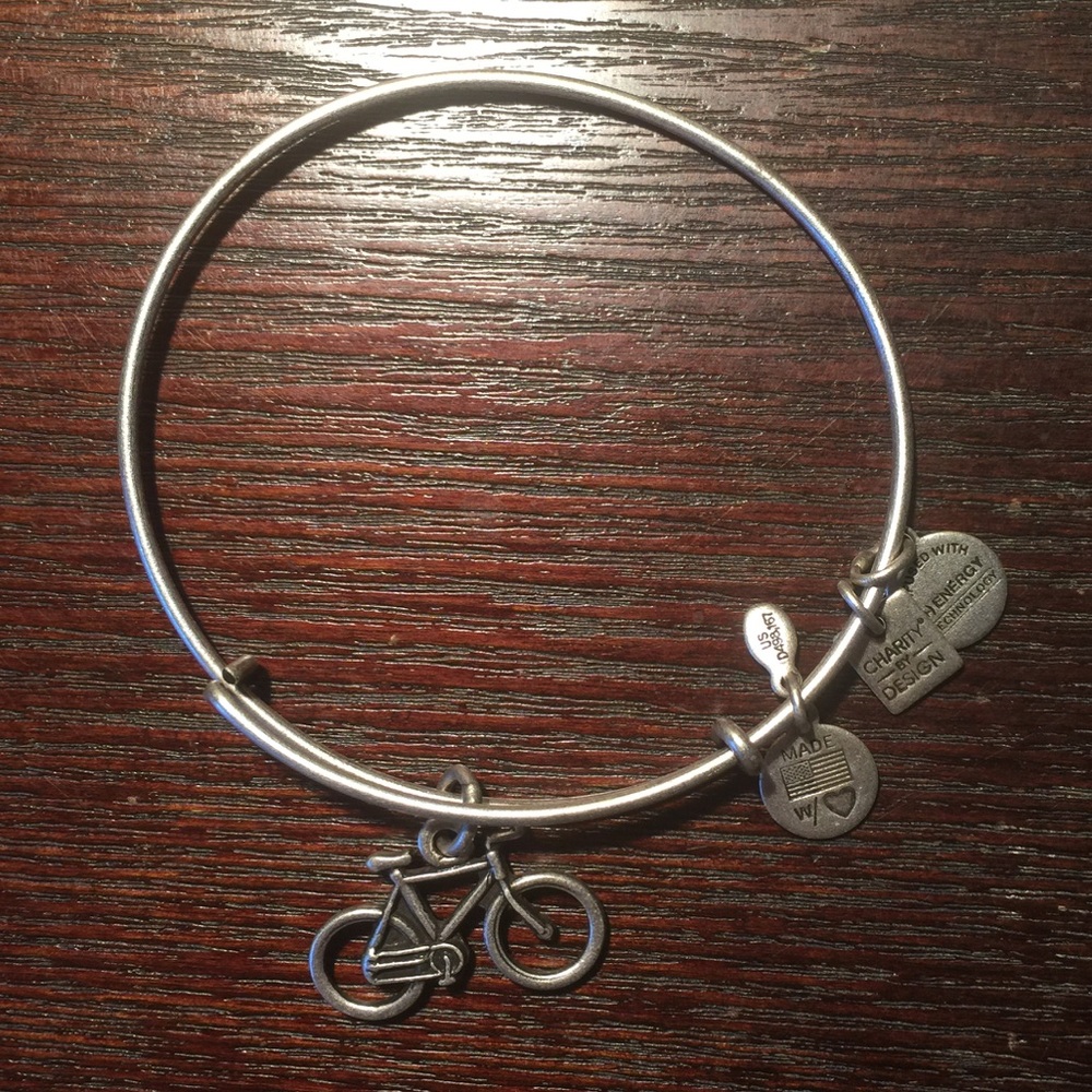EUC Alex and Ani Silver Bicycle/Bike Bracelet