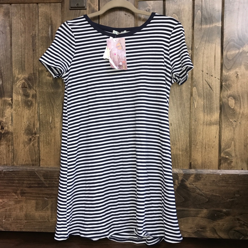 Striped tee shirt dress!!