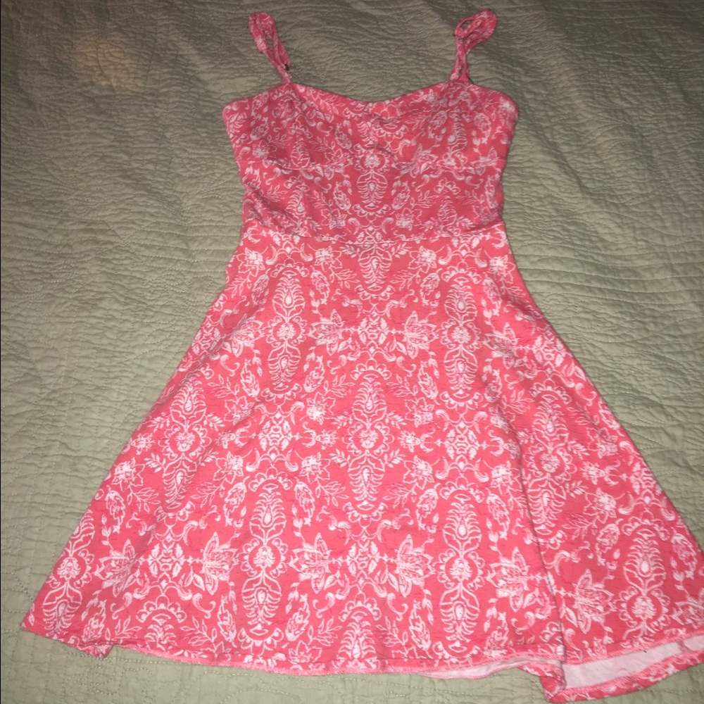 Pink fit & flare dress