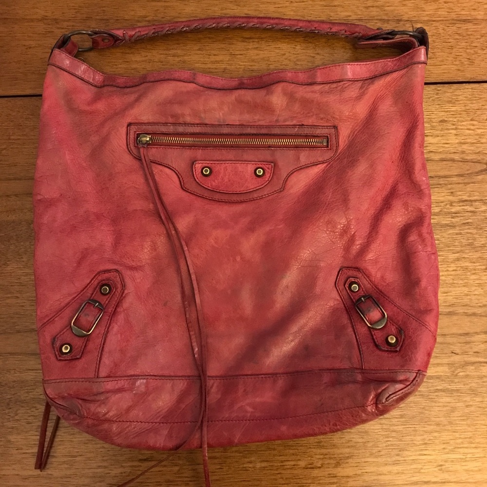 Balenciaga Day Bag - wine red (faded)