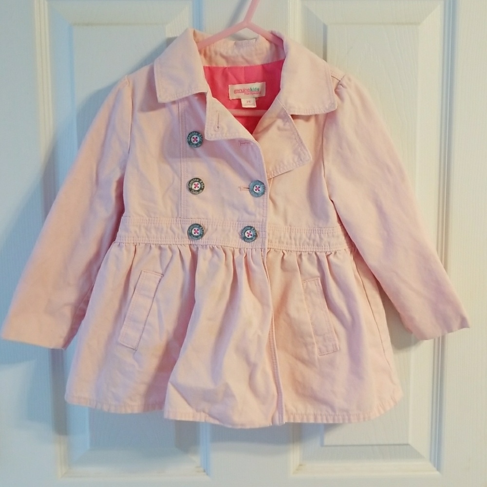 Girls pink peacoat