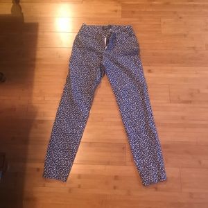 Juniors patterned jeans. Size 0 regular.