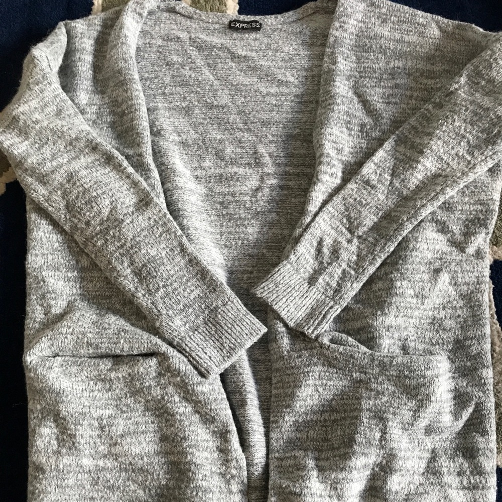 Gray express cardigan