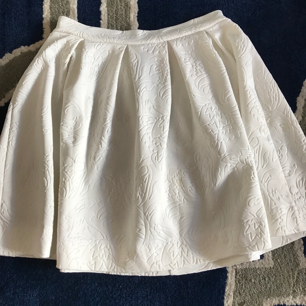 White mini skirt