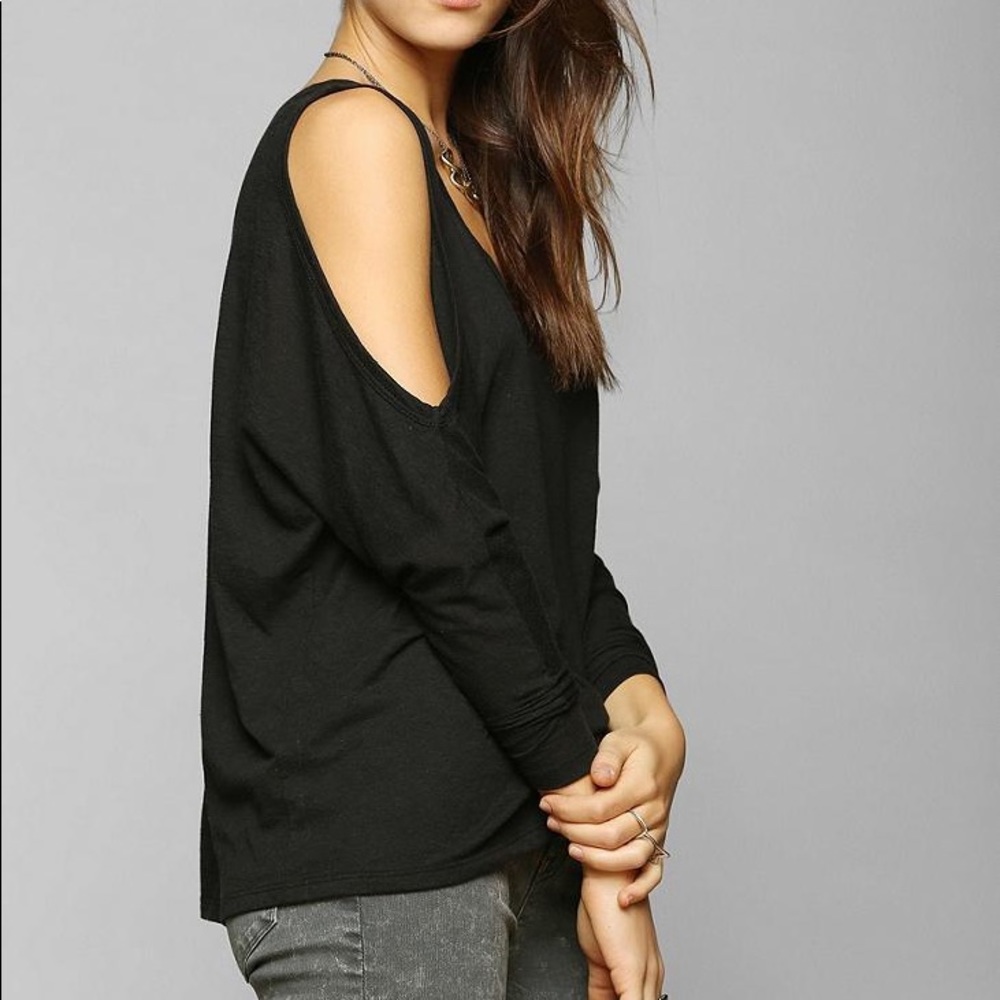 Urban Outfitters black open shoulder top