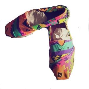 Colorful slip on shoes