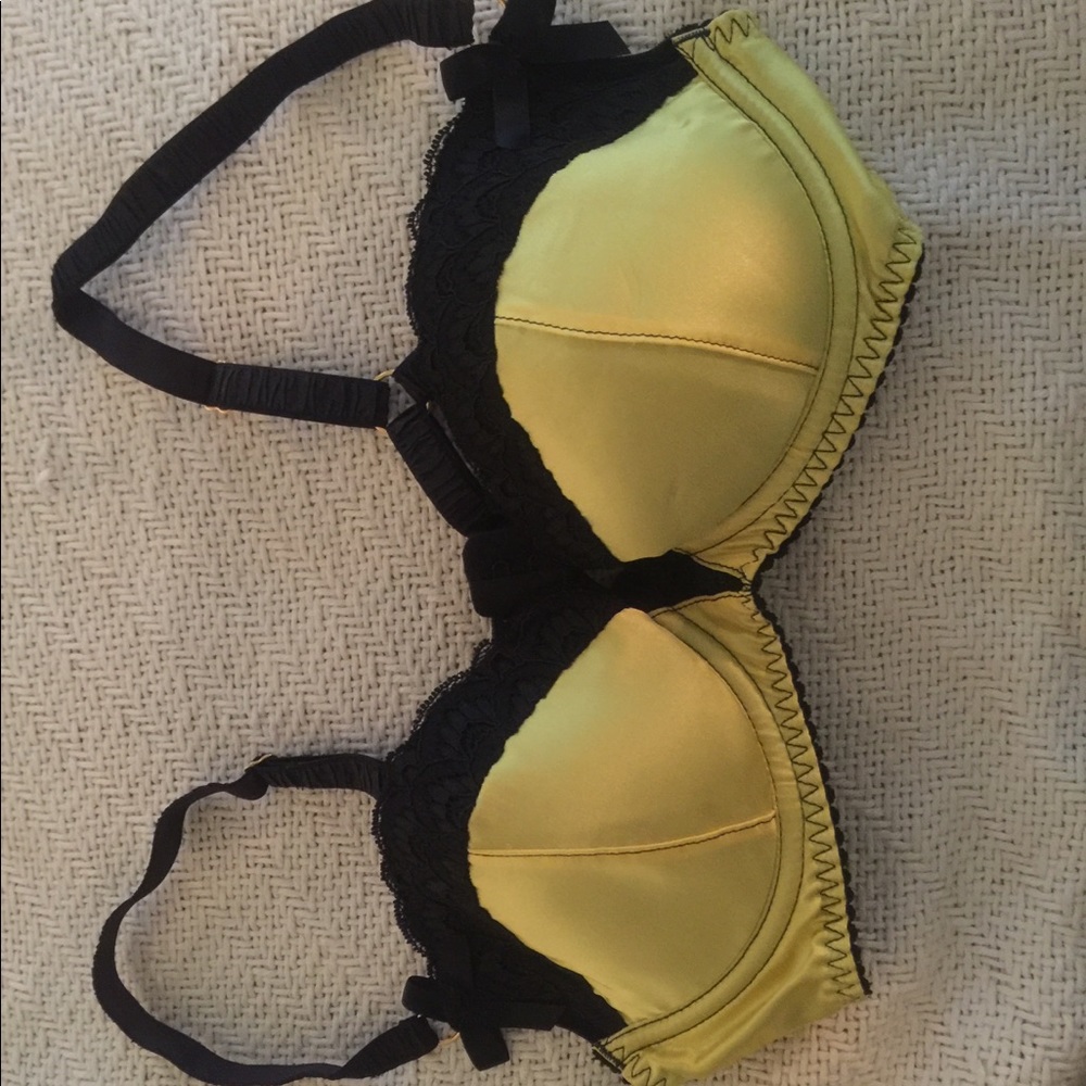 Bordelle satin and lace bra, size M