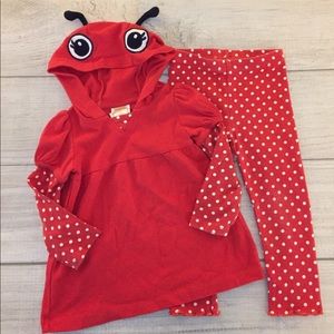 Girls 2T Gymboree Ladybug Outfit