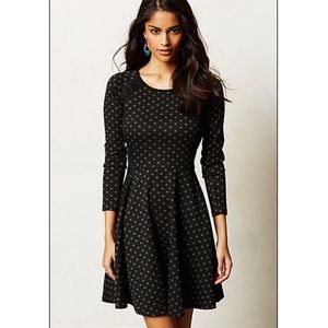 Long sleeve polka dot dress