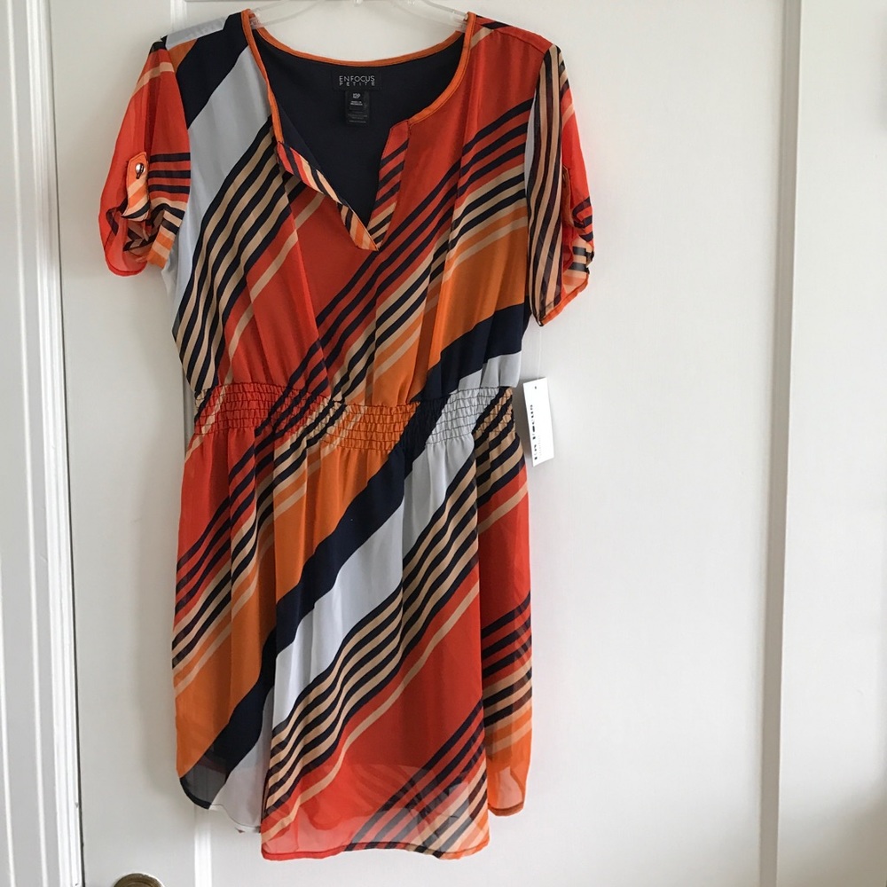 Orange Striped dress