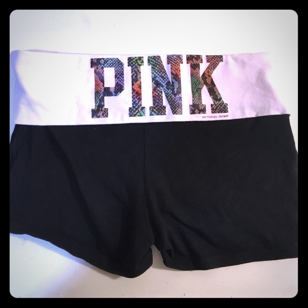 Pink yoga shorts