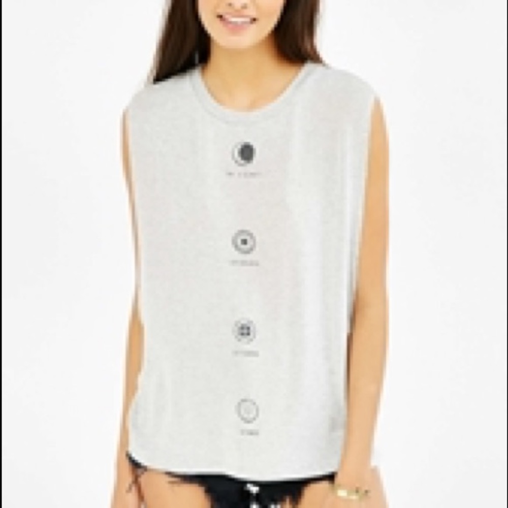 Grey muscle tee, originally from urban outfitters