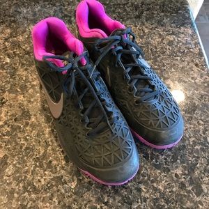 Nike zoom cage 2 black purple Tennis court shoes