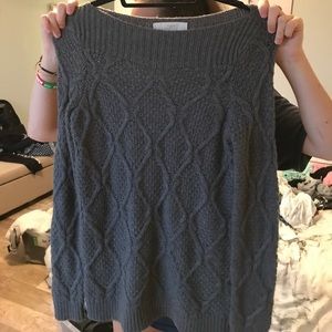 oversized gray loft sweater