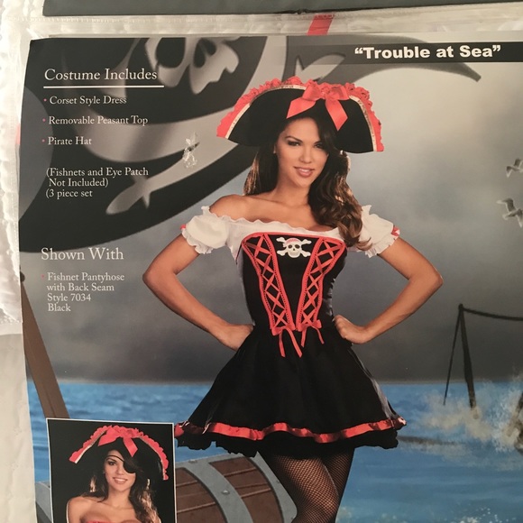 NWT Trouble At Sea Pirate Halloween Costume - Picture 2 of 6