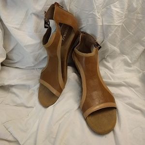 Aerosoles brown wedge sandals