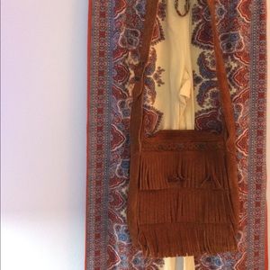 Brown leather Minnetonka Crossbody