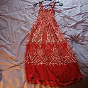 Red summer dress