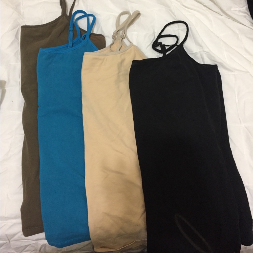 Express tank tops, 4 tanks with bra shelf