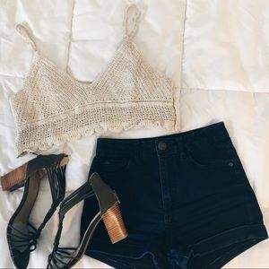 Crop crochet bralette