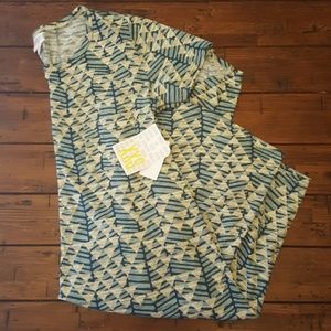 NWT XXS Lularoe Carly Dress with Blue Triangles