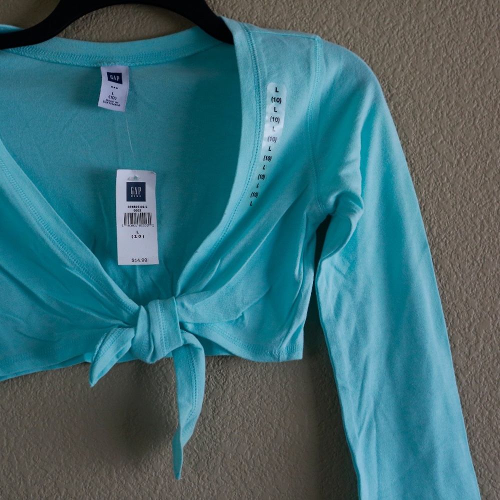 GAP Blue Crop Cardigan
