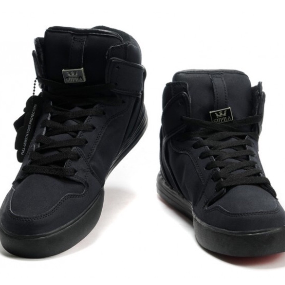 Men's SUPRA Vaider Mid All Black Shoes