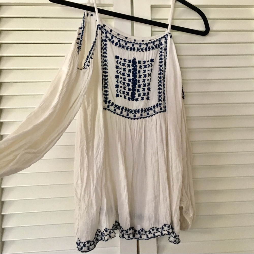 American Rag Peasant Cold Shoulder Top