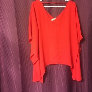 Red Boutique Batwing Top