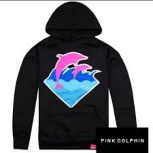Pink Dolphin Hoodie Fleece