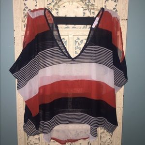 Delia's flowy striped blouse