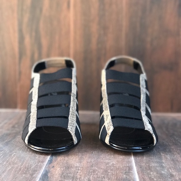 Strappy Snake Print Kitten Heel Sandals Wide Fit - Picture 6 of 7