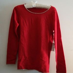 100% Cashmere crew sweater w/elbow patches