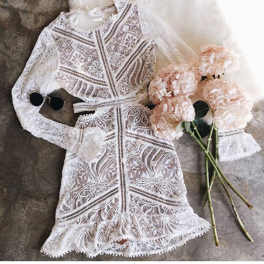 For love and lemons emerie cut out in white