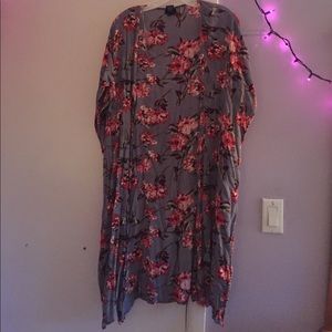 Floral Duster Cardigan (never worn)- Wet Seal