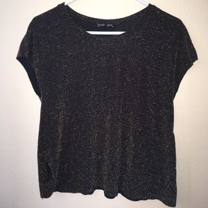 Zara herringbone fabric tee