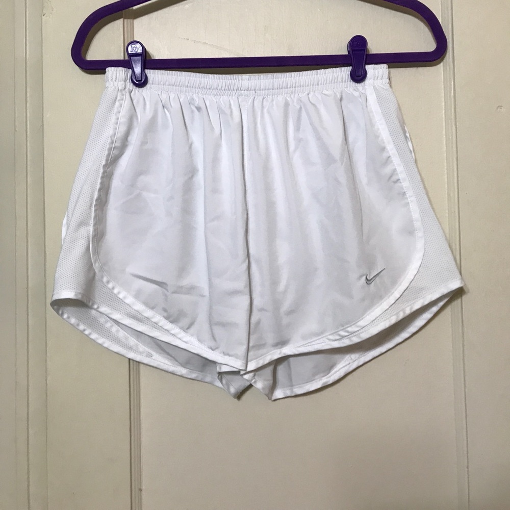 White Nike Tempo running shorts
