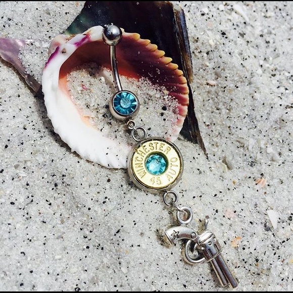 Handmade Bullet Belly Button Ring - Picture 2 of 3