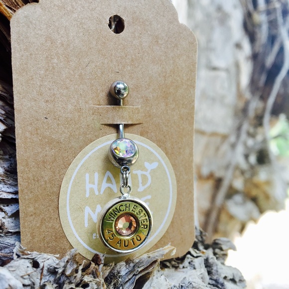 Handmade Bullet Belly Button Ring - Picture 3 of 3