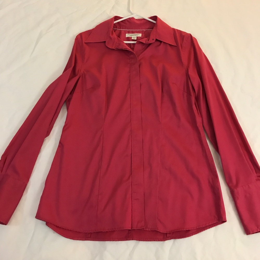 Banana Republic Non-Iron Dress Shirt in Coral 14